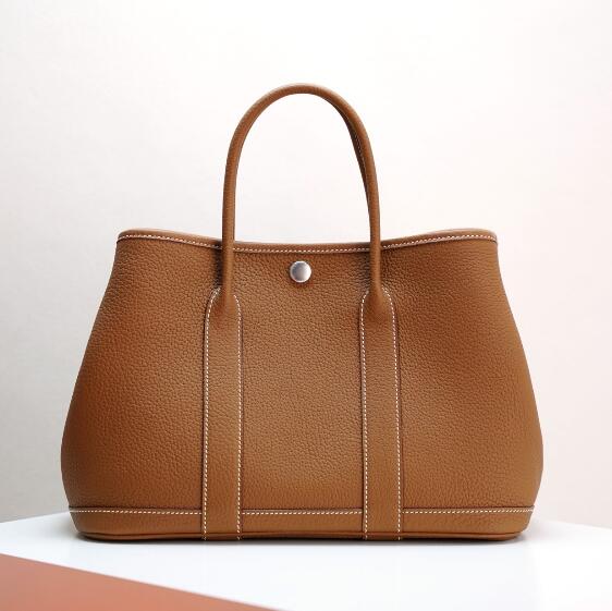 【エルメス HERMES】ガーデンパーティー30 TPM ネゴンダ ゴールド  シルバー金具 (100%手縫い)